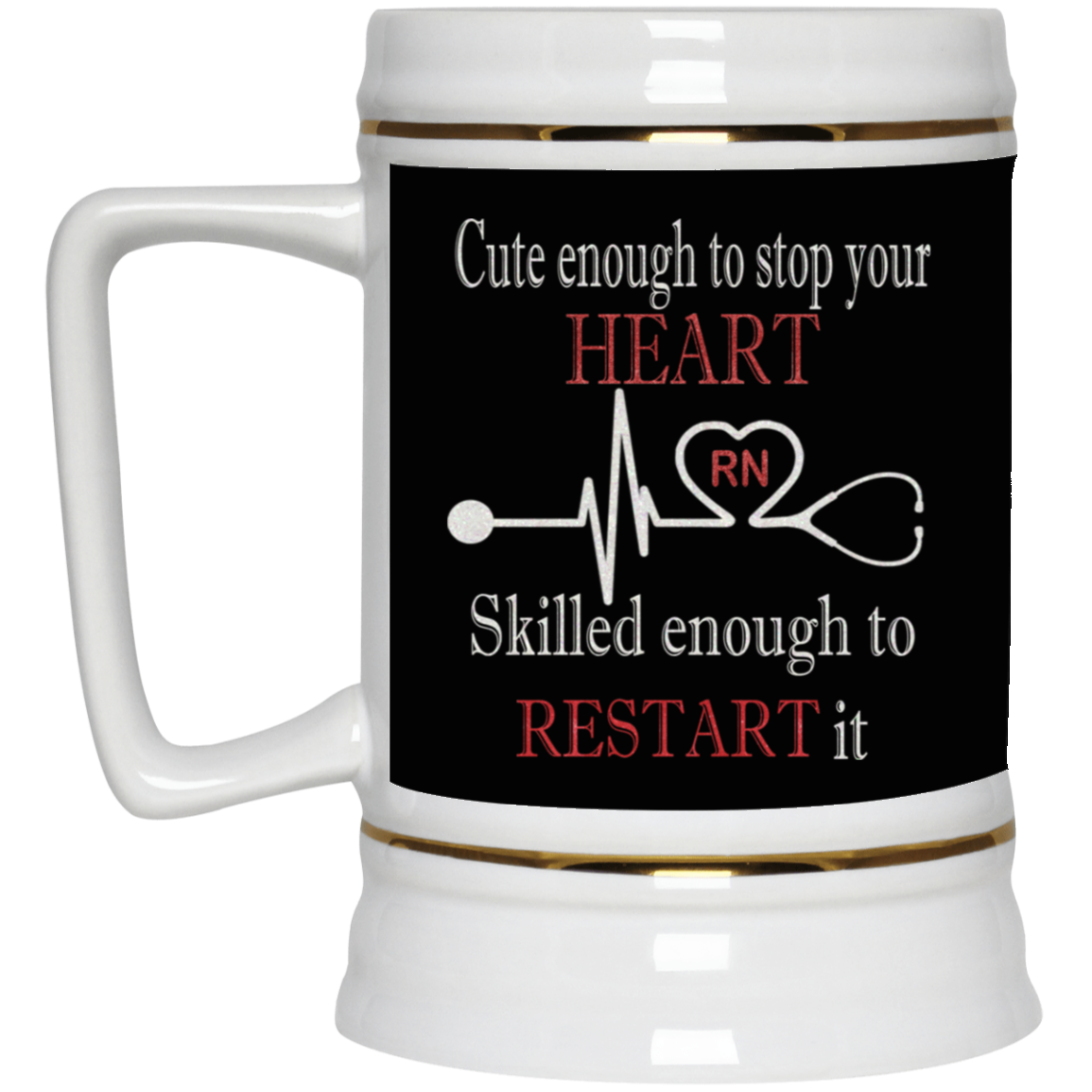 Stop Heart-Beer Stein 22oz.