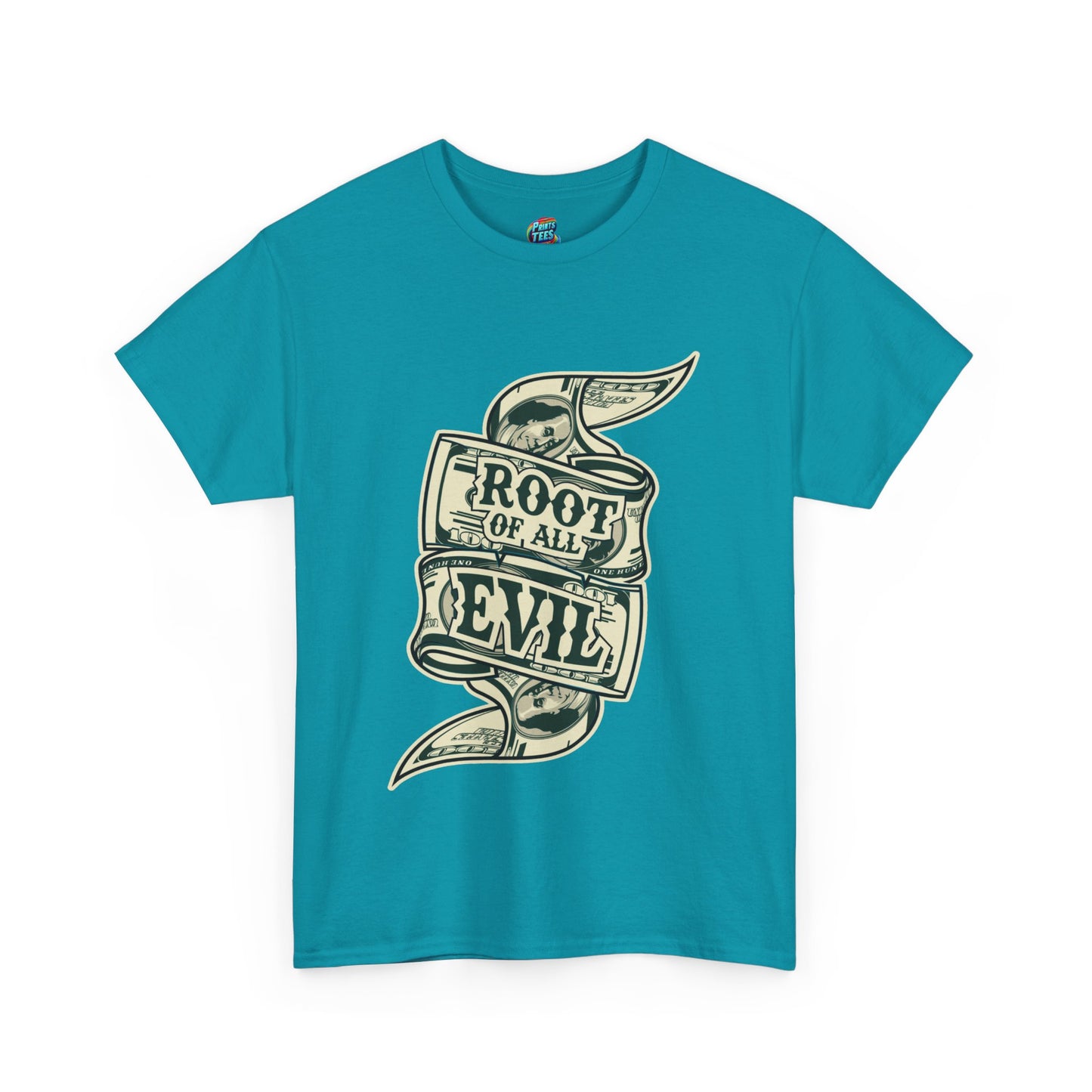 Root of Evil-Money-Heavy Cotton Classic Tee