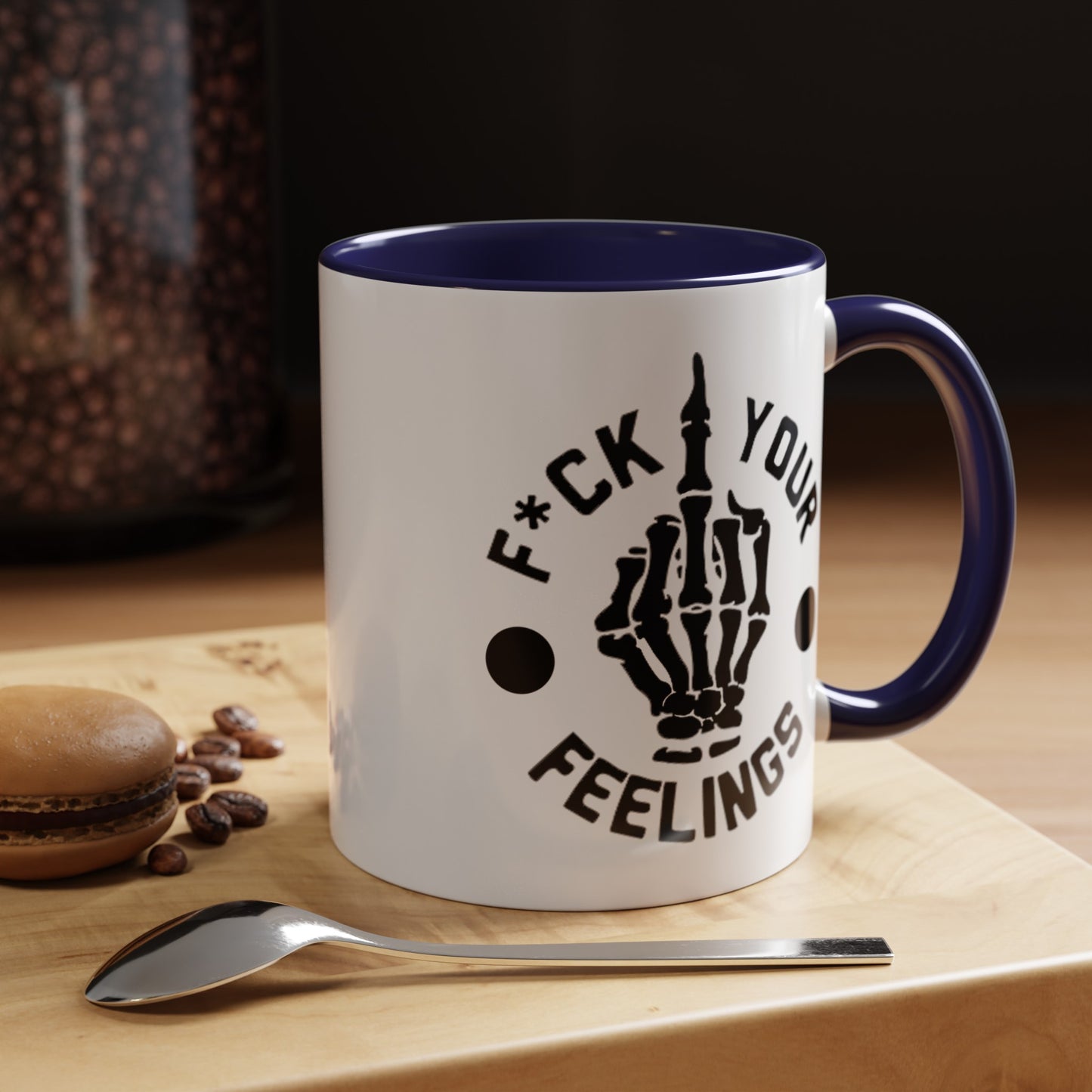 Fu(k Your Feelings-Middle Finger-Accent Coffee Mug (11, 15oz)