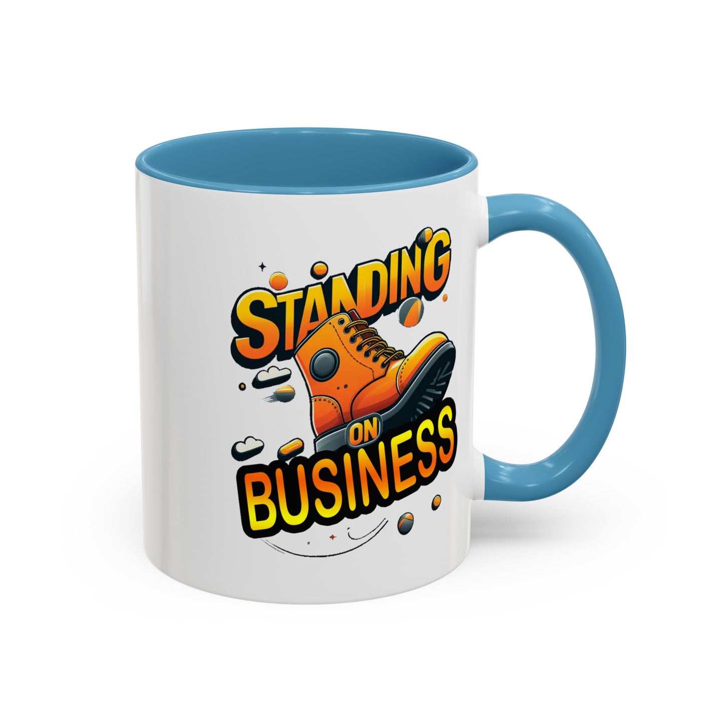 Standing on Business-Tim Boot-Accent Coffee Mug (11, 15oz)