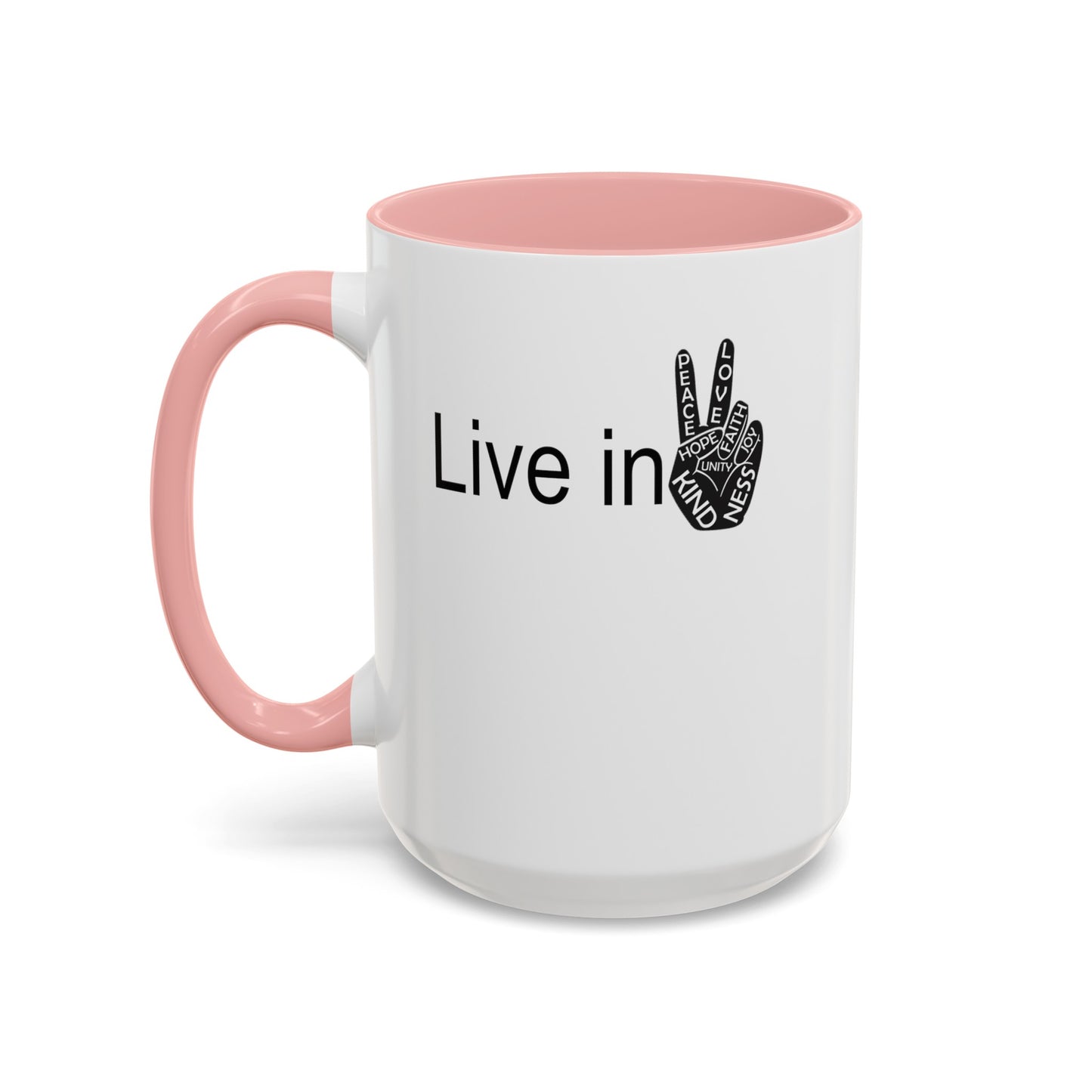 Hand Peace-Accent Coffee Mug (11, 15oz)