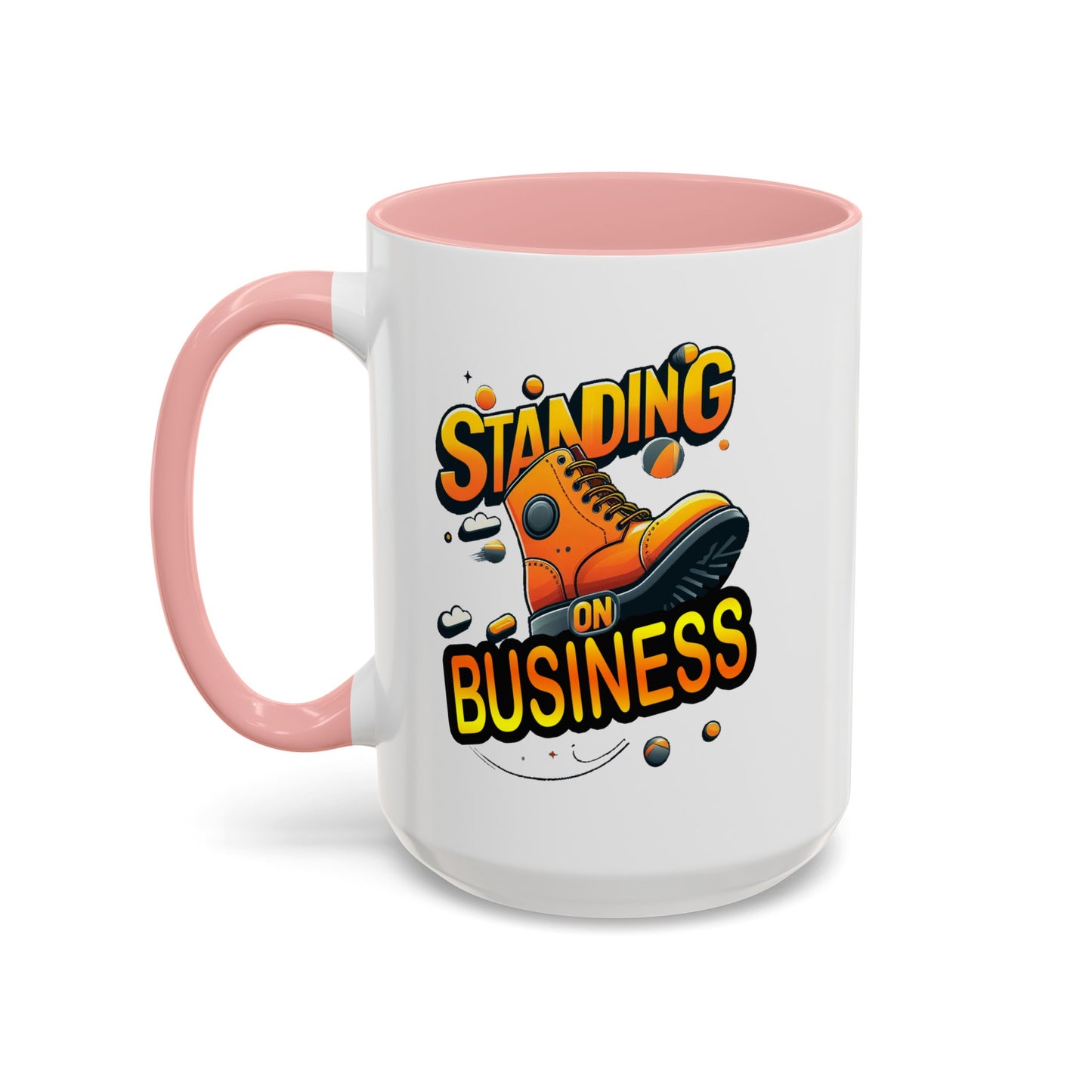 Standing on Business-Tim Boot-Accent Coffee Mug (11, 15oz)
