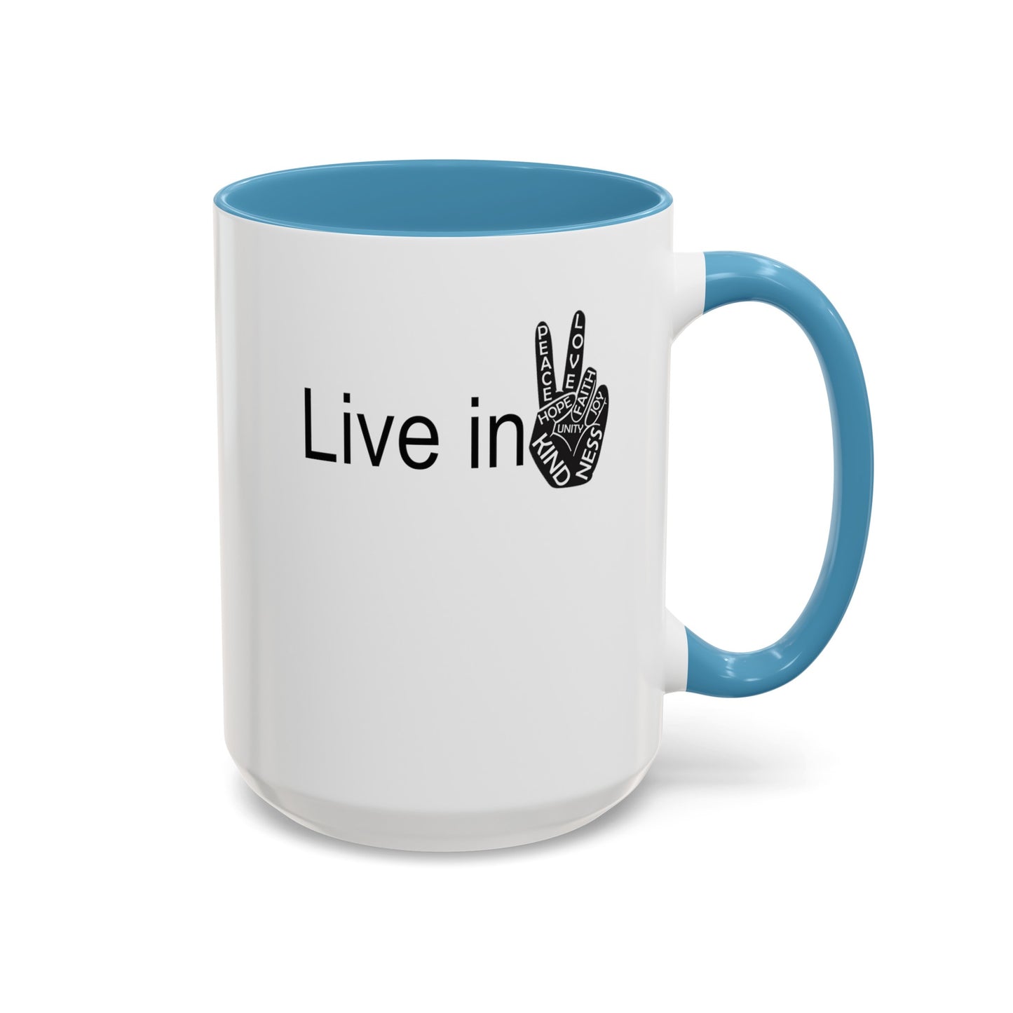 Hand Peace-Accent Coffee Mug (11, 15oz)