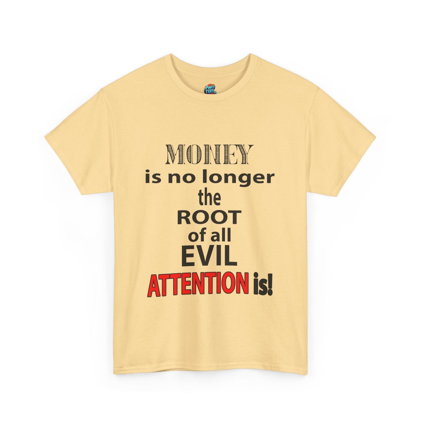 Root of evil-Attention-Heavy Cotton Classic Tee