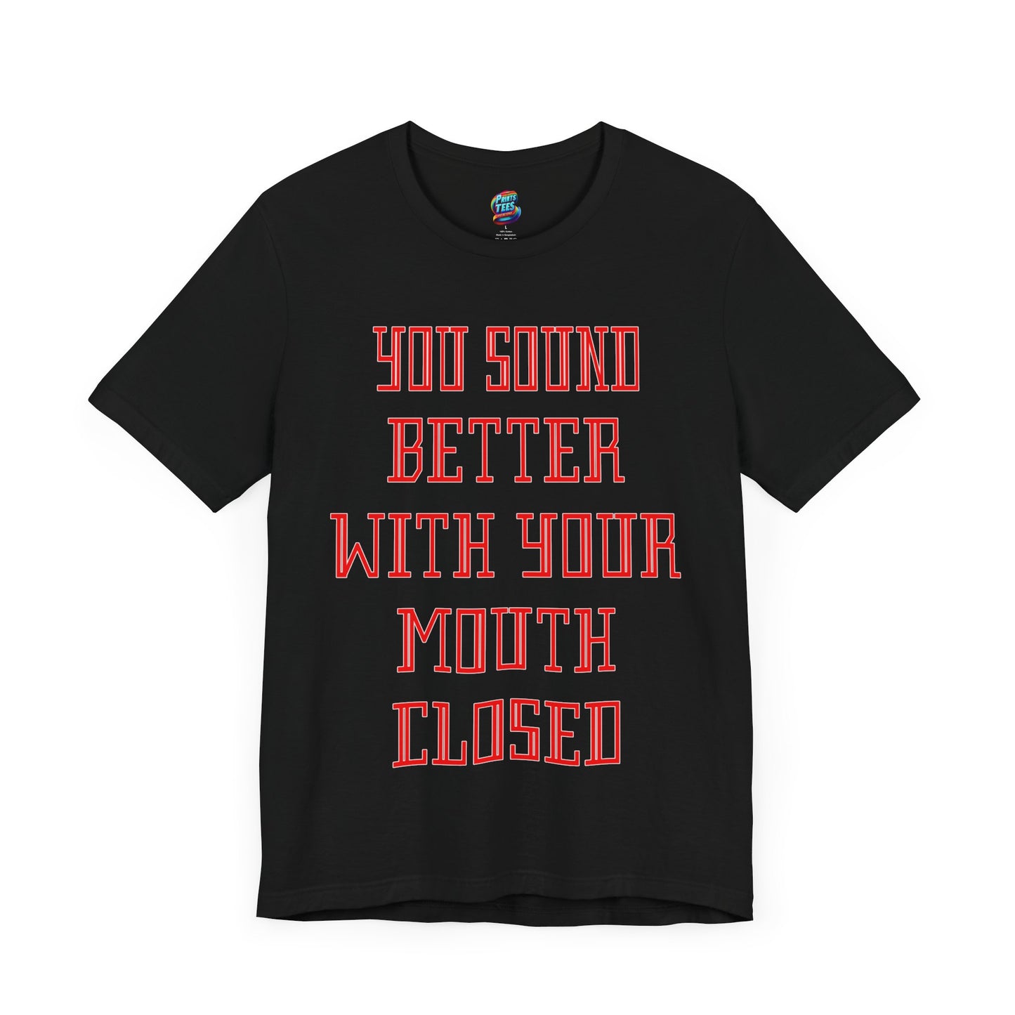 Mouth Closed-Jersey Knit T-Shirt