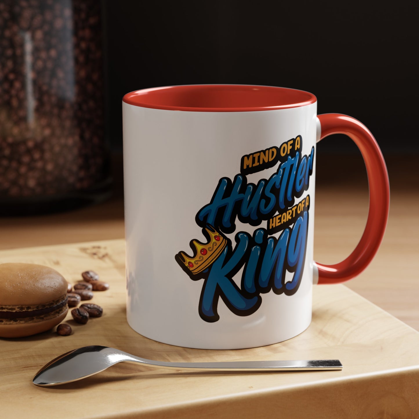 Mind of a Hustler-Accent Coffee Mug (11, 15oz)