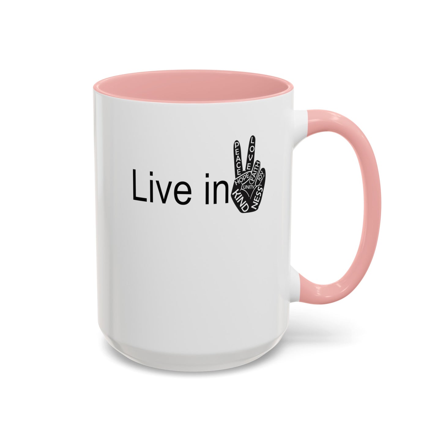 Hand Peace-Accent Coffee Mug (11, 15oz)