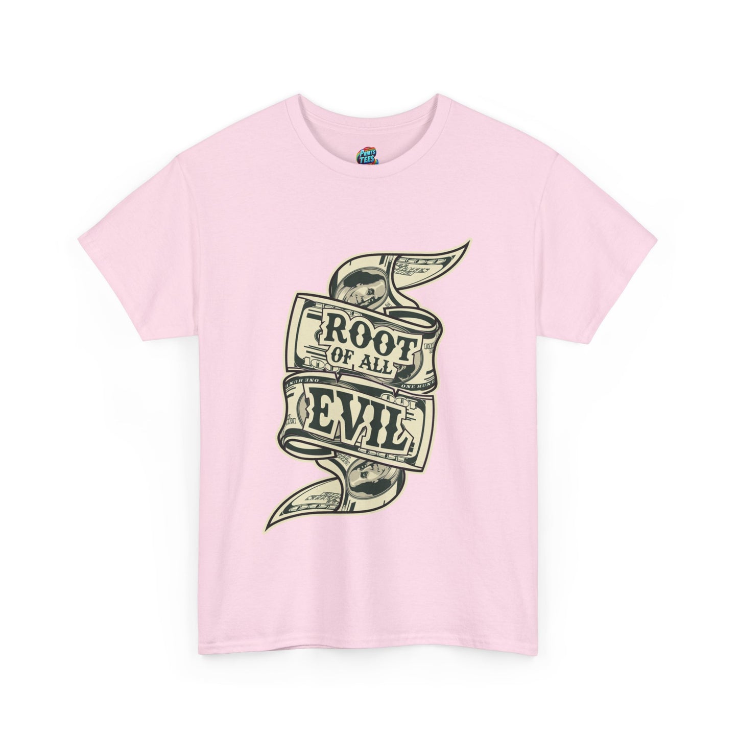 Root of Evil-Money-Heavy Cotton Classic Tee