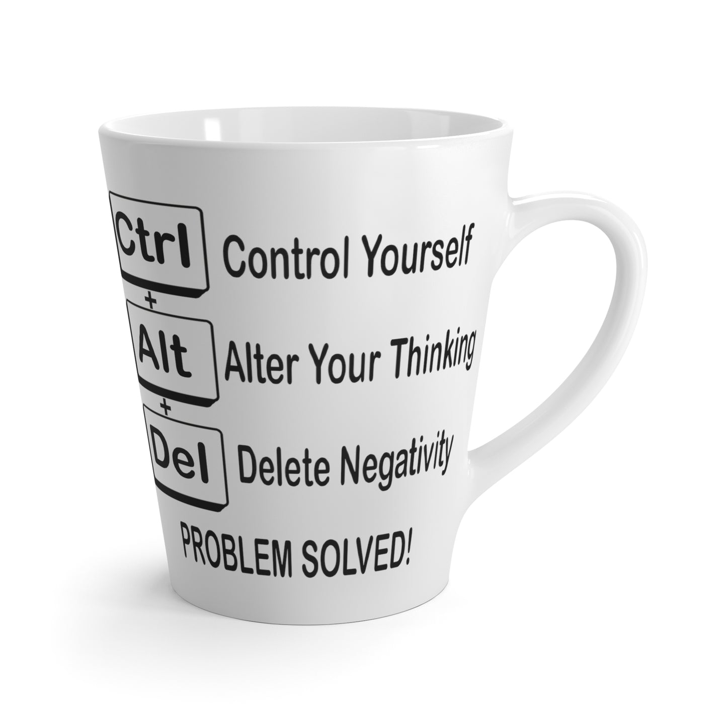 Ctrl-Alt-Del-Latte Mug, 12oz