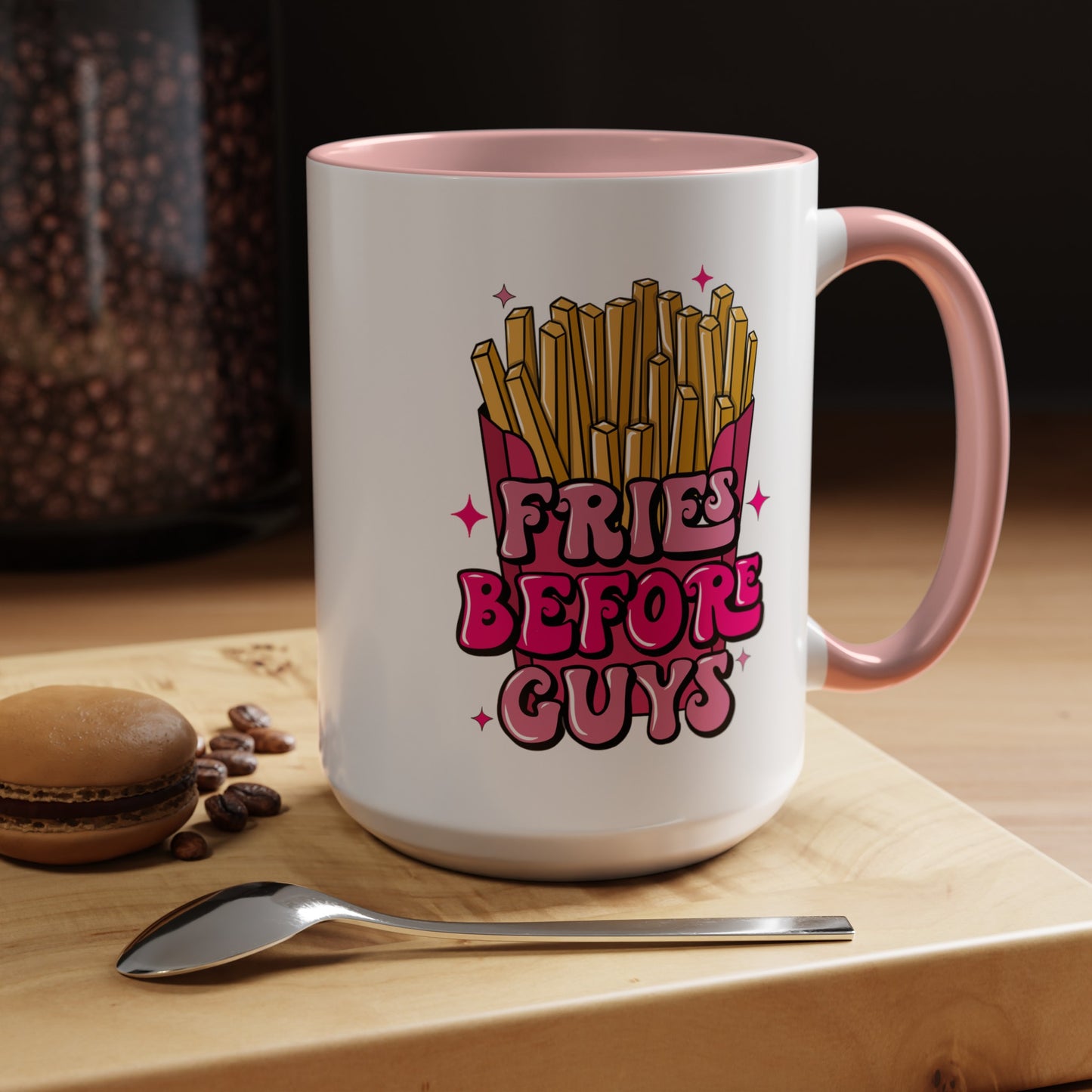 Fries Before Guys-Accent Coffee Mug (11, 15oz)