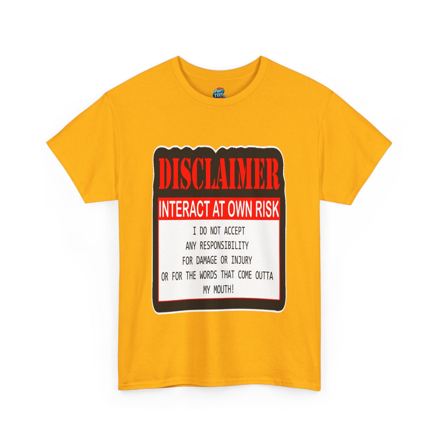 Interact at Own Risk-Heavy Cotton Classic Tee