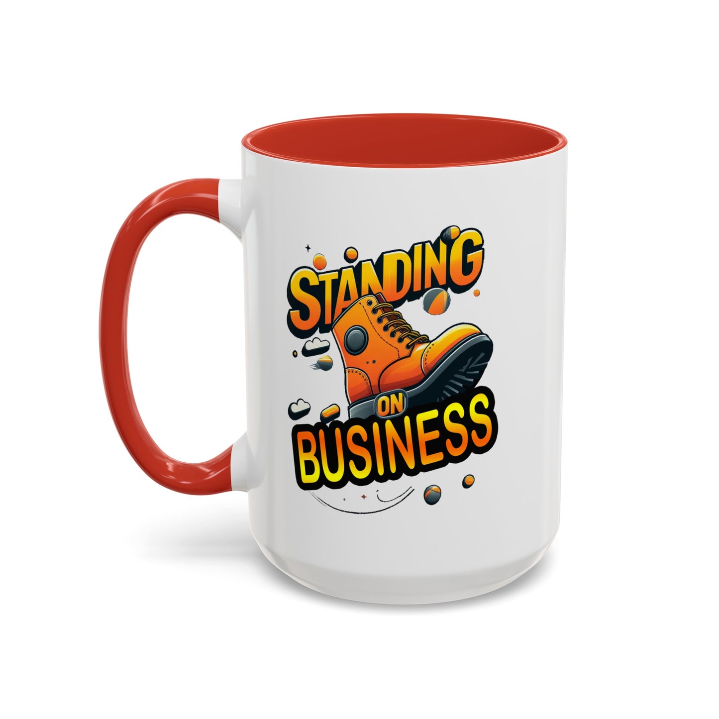 Standing on Business-Tim Boot-Accent Coffee Mug (11, 15oz)