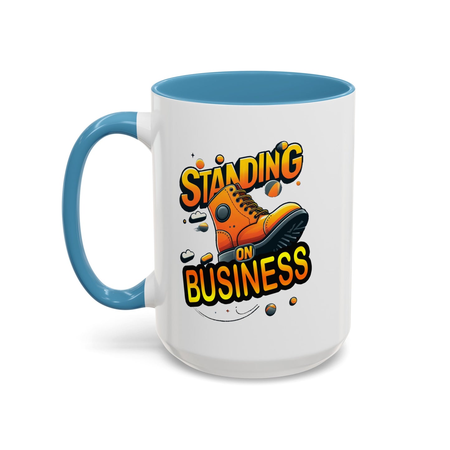 Standing on Business-Tim Boot-Accent Coffee Mug (11, 15oz)