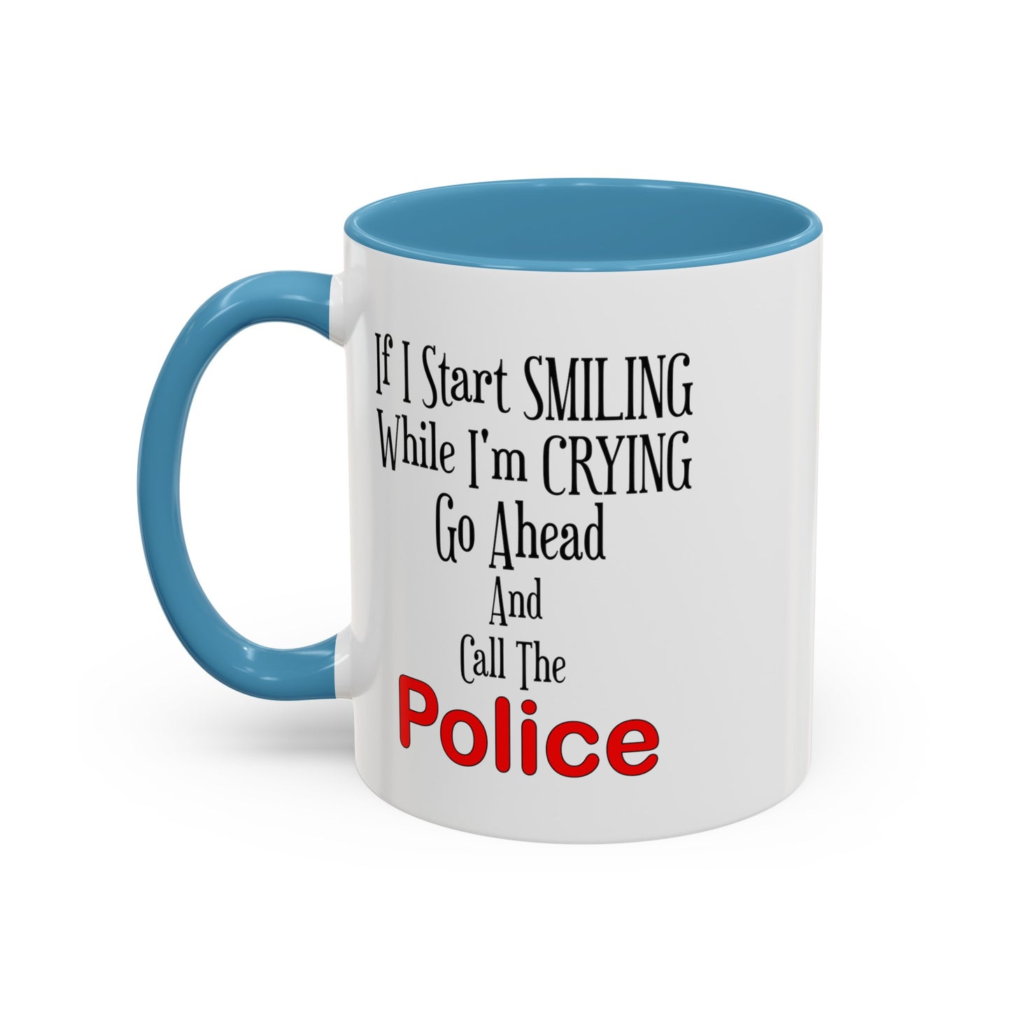 Smiling-Crying-Accent Coffee Mug (11, 15oz)
