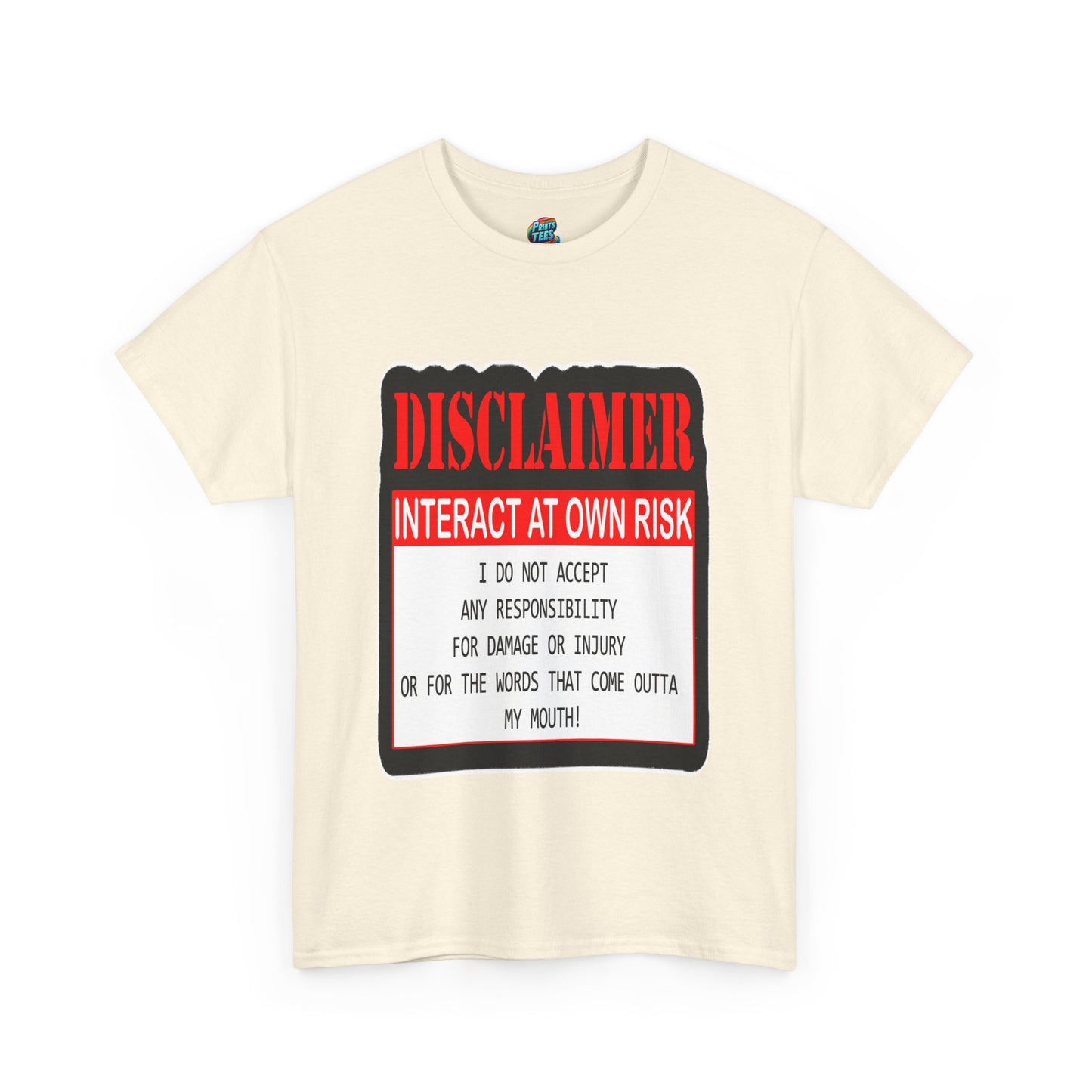 Interact at Own Risk-Heavy Cotton Classic Tee