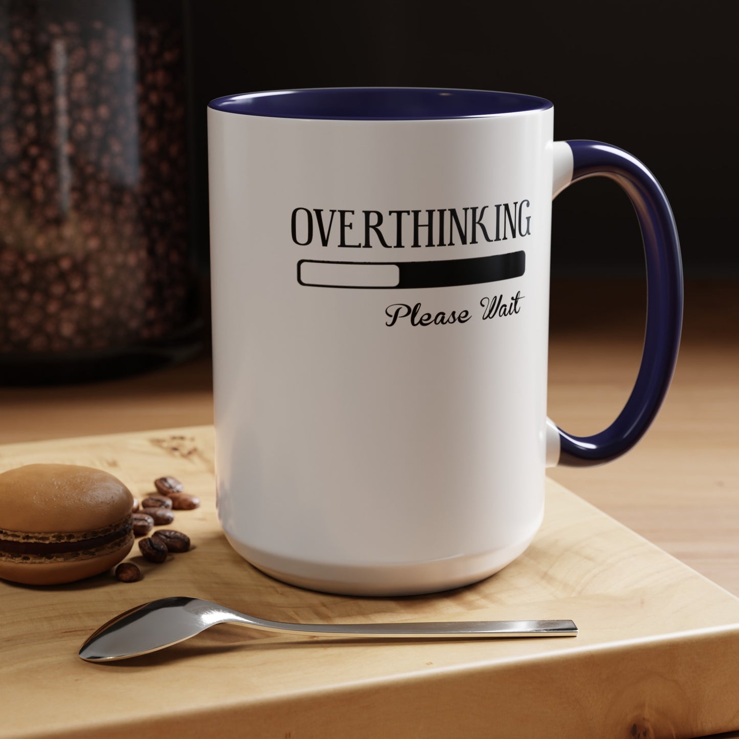 Overthinking-Accent Coffee Mug (11, 15oz)
