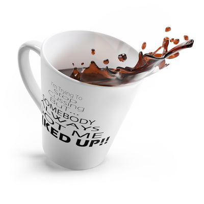 Stop Cussing-Latte Mug, 12oz