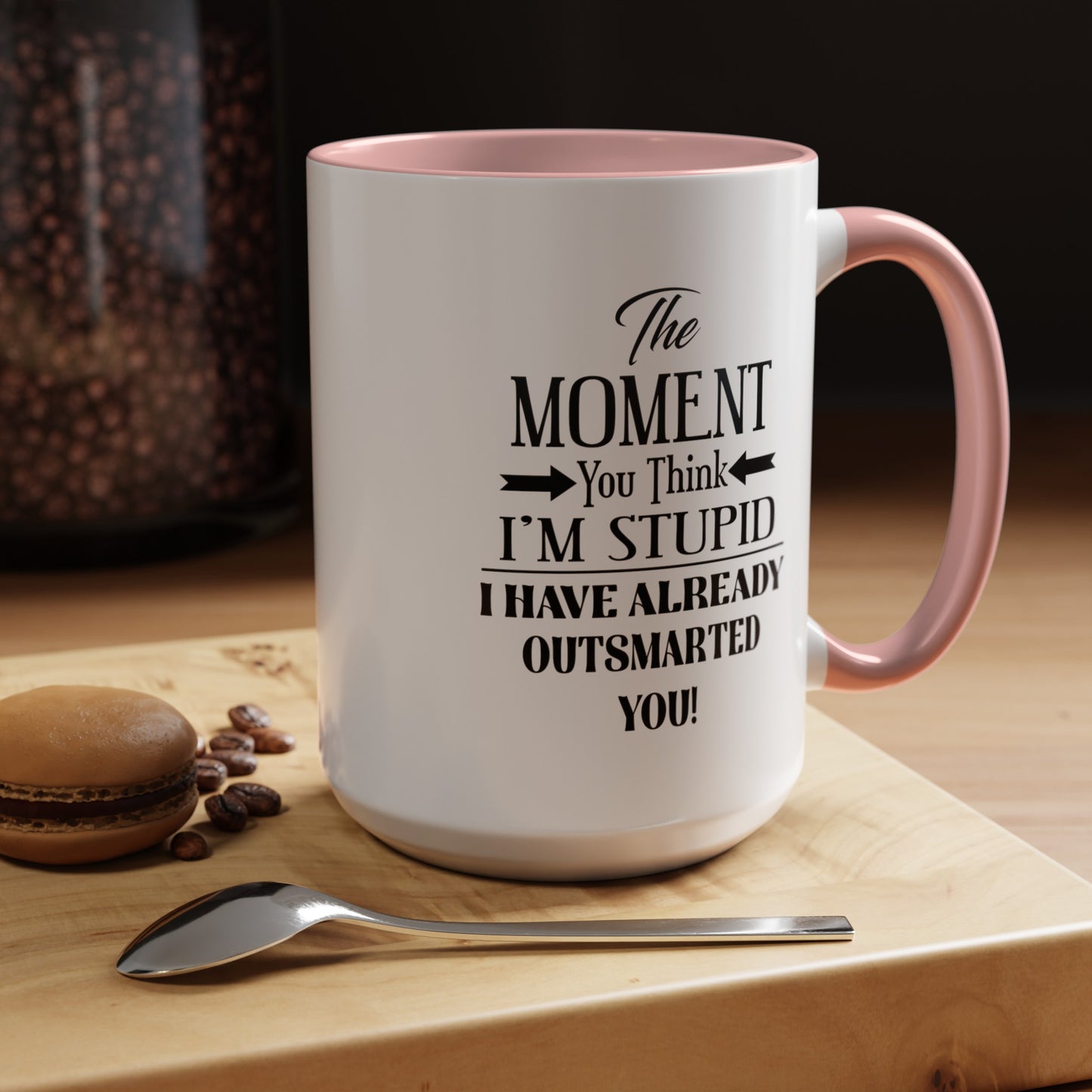 Outsmarted-Accent Coffee Mug (11, 15oz)