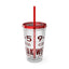 9 to 5-Sunsplash Acrylic Tumbler with Straw, 16oz