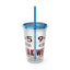 9 to 5-Sunsplash Acrylic Tumbler with Straw, 16oz
