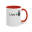Hand Peace-Accent Coffee Mug (11, 15oz)