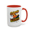 Standing on Business-Tim Boot-Accent Coffee Mug (11, 15oz)