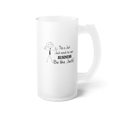 Be Like Jack-Frosted Glass Beer Mug, 16oz