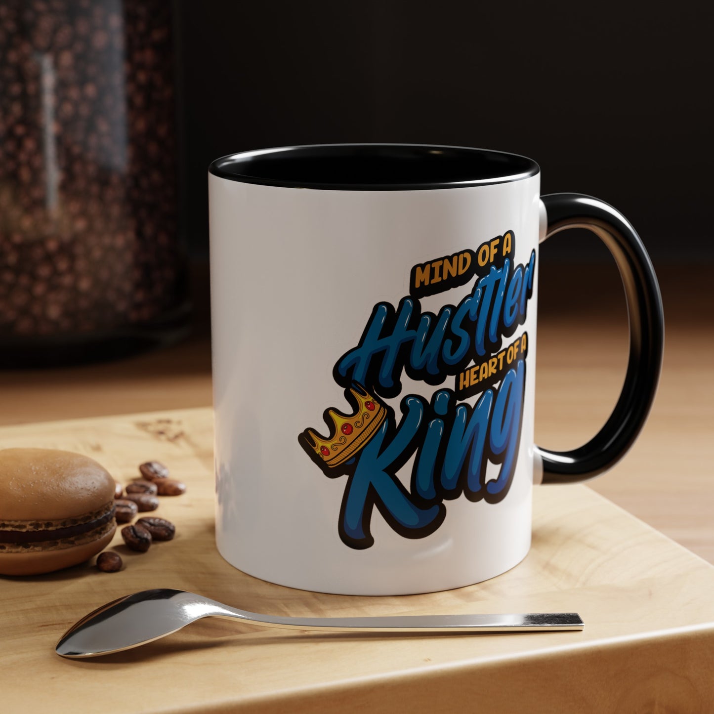 Mind of a Hustler-Accent Coffee Mug (11, 15oz)