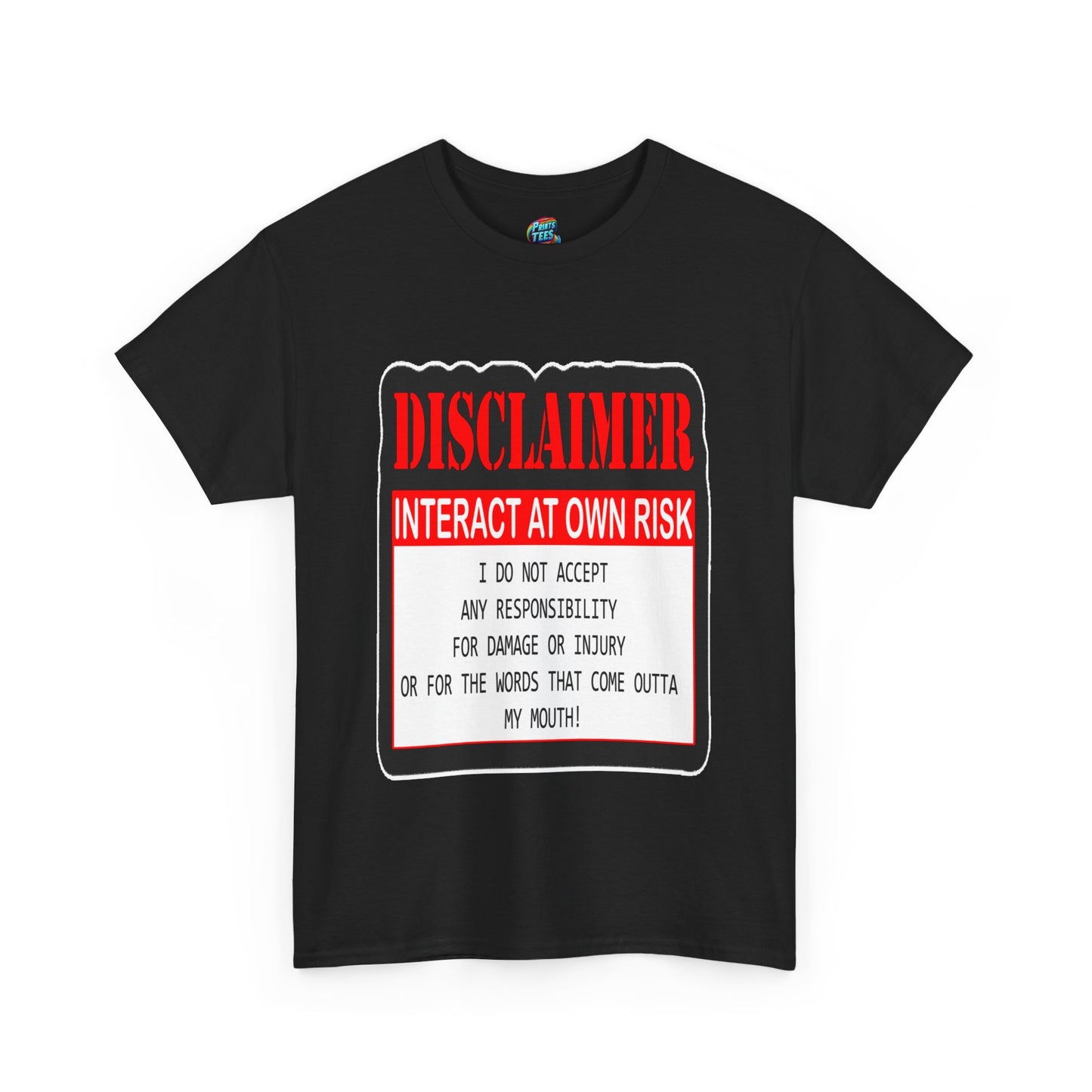 Interact at Own Risk-Heavy Cotton Classic Tee