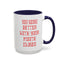 Mouth Closed-Accent Coffee Mug (11, 15oz)