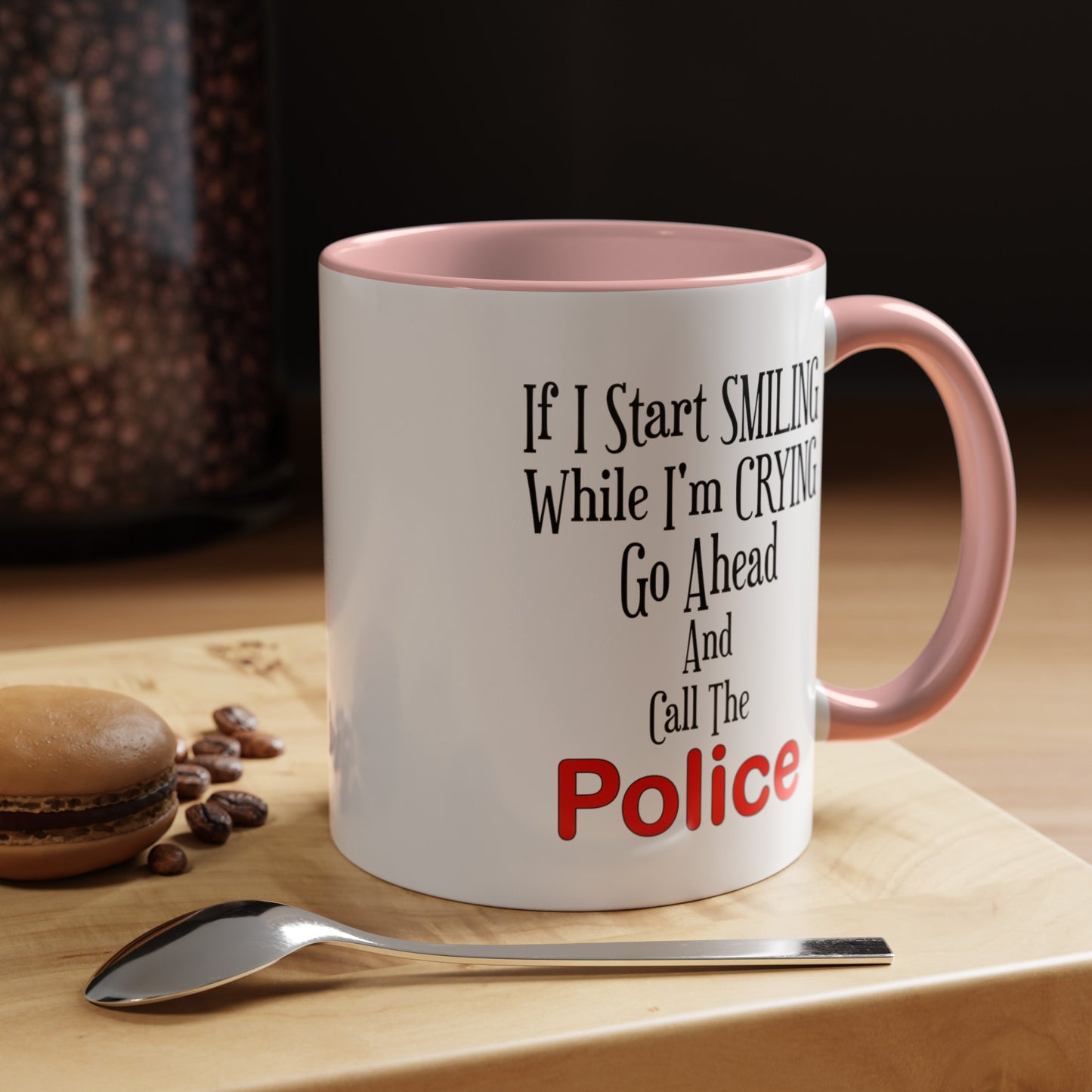 Smiling-Crying-Accent Coffee Mug (11, 15oz)