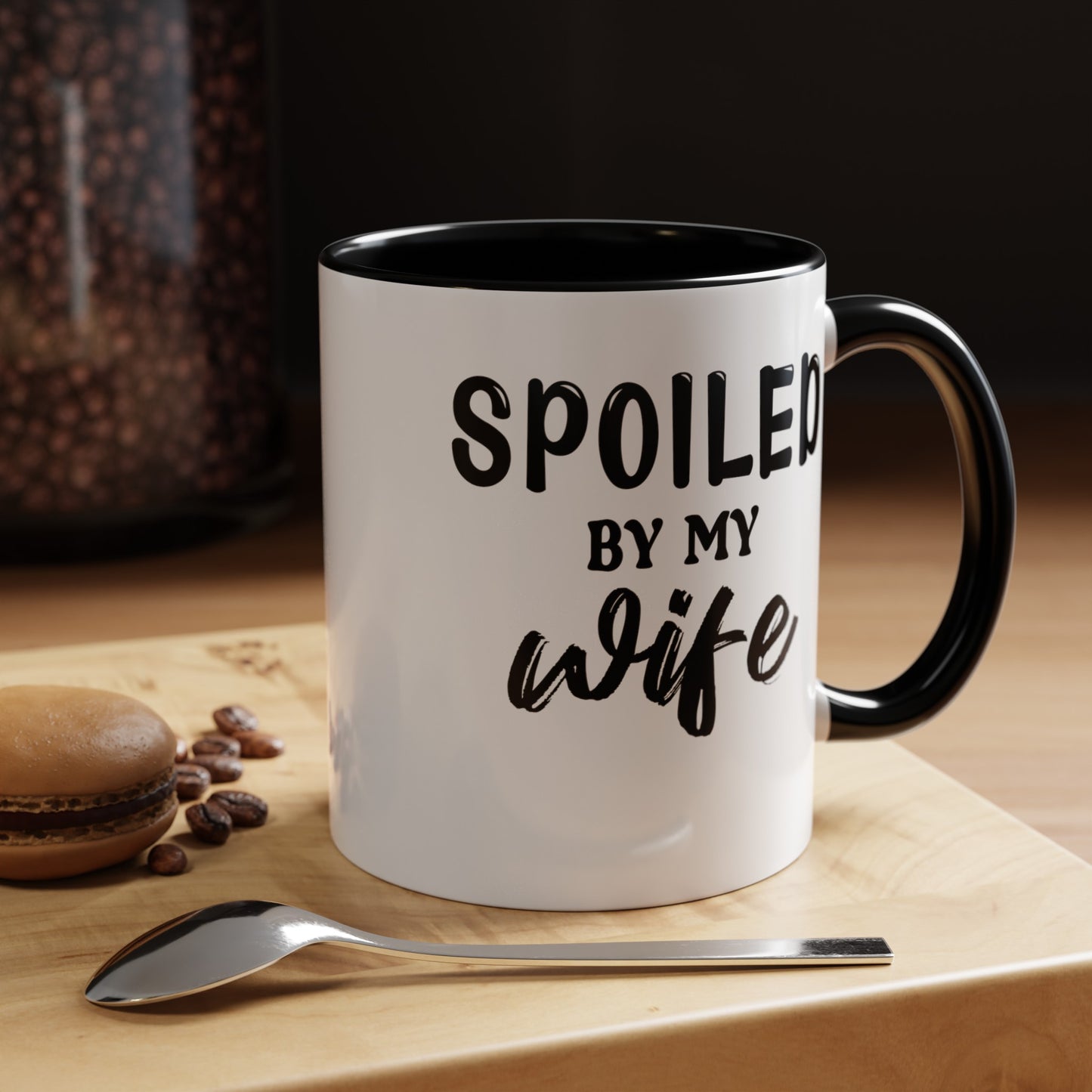 Spoiled By My Wife-Accent Coffee Mug (11, 15oz)