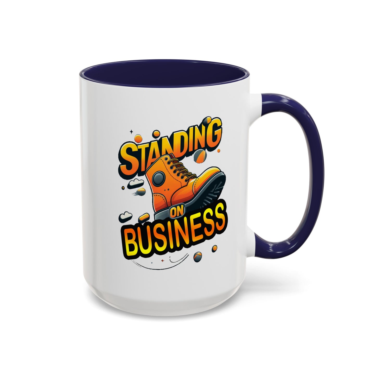 Standing on Business-Tim Boot-Accent Coffee Mug (11, 15oz)