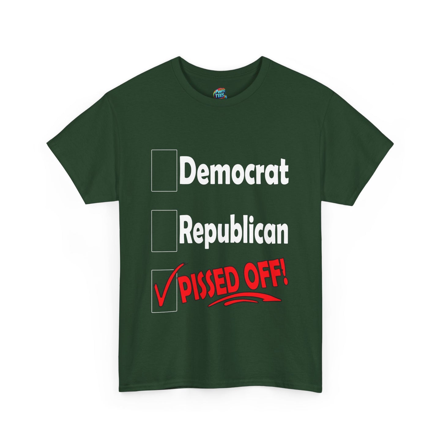 Dem-Rep-White-Heavy Cotton Classic Tee
