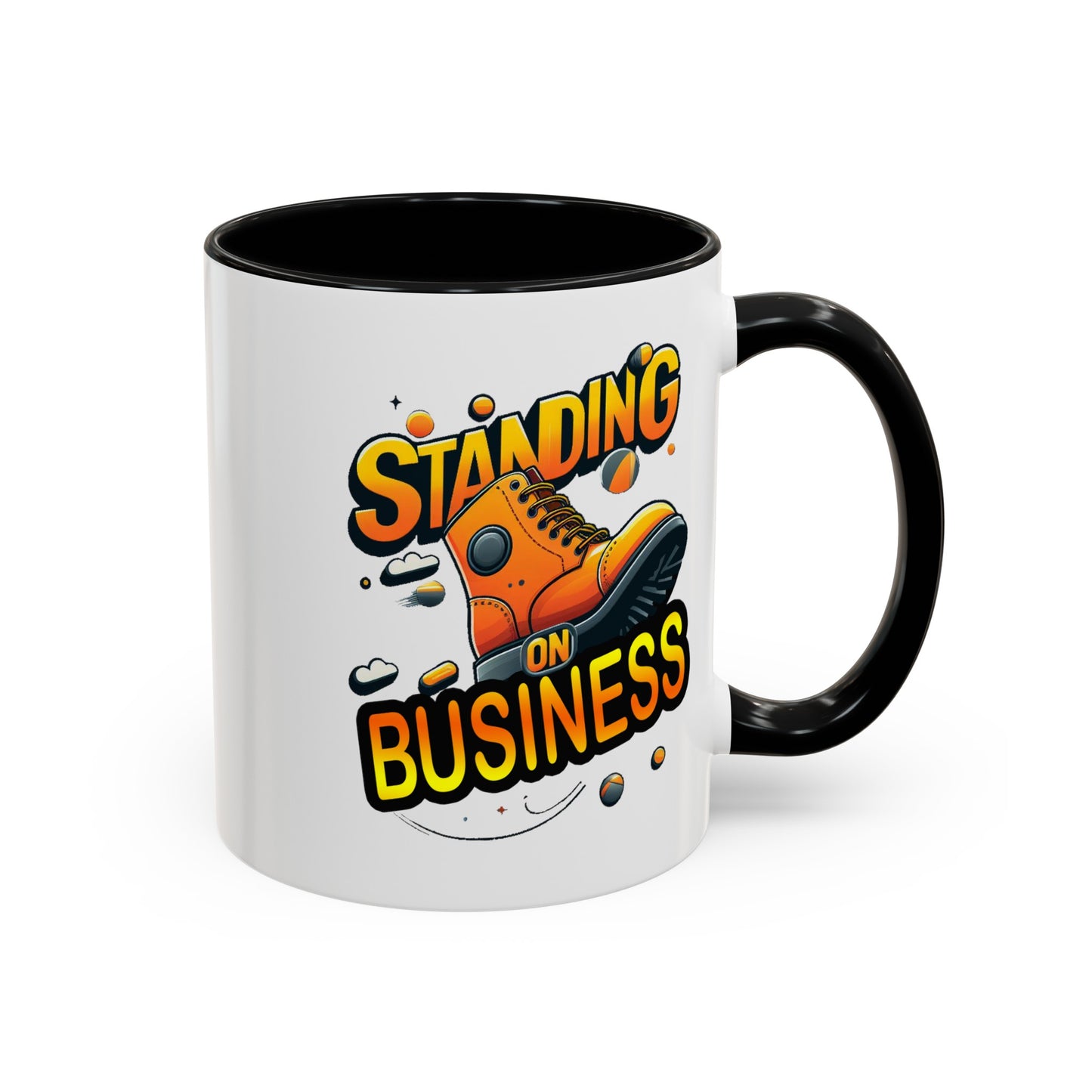 Standing on Business-Tim Boot-Accent Coffee Mug (11, 15oz)