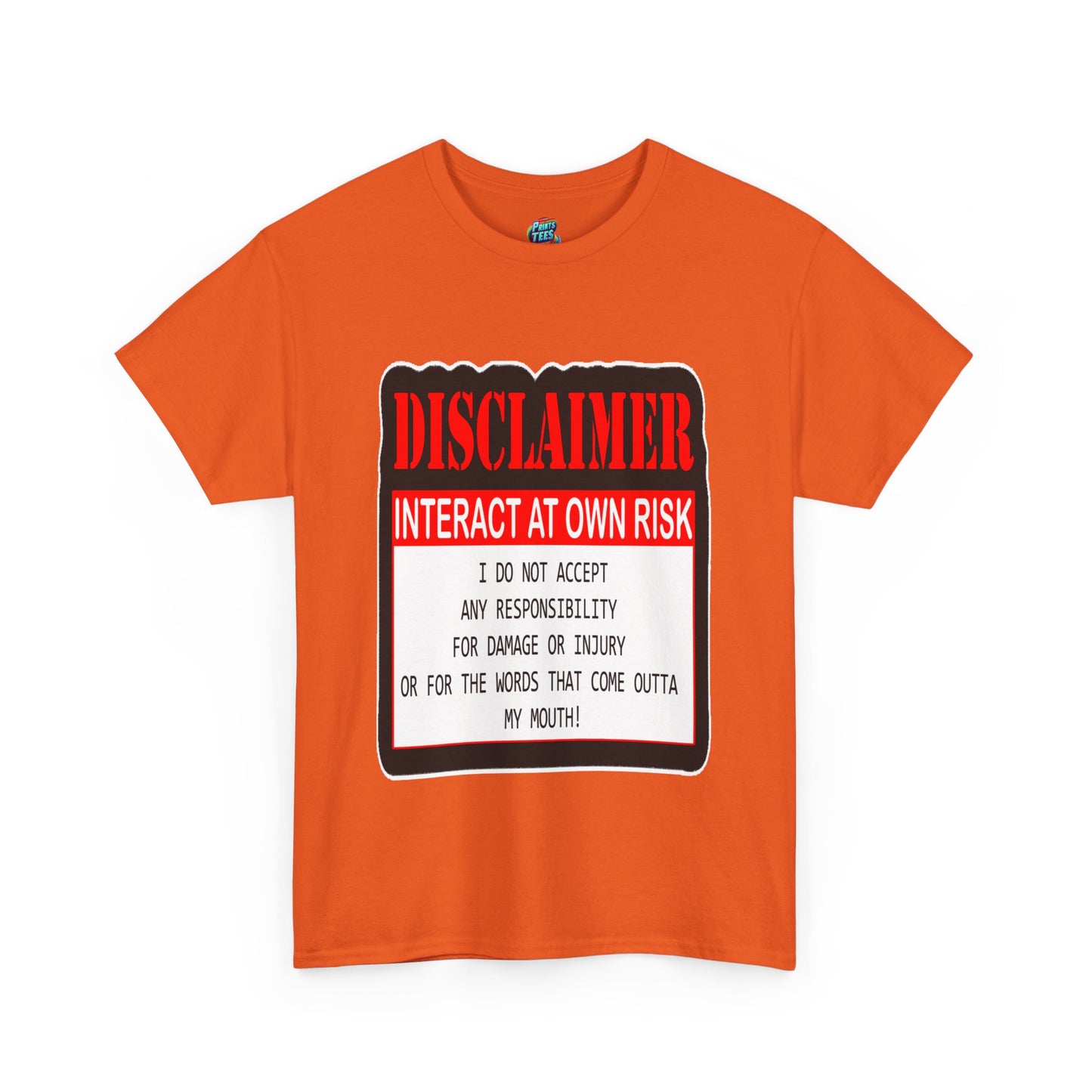 Interact at Own Risk-Heavy Cotton Classic Tee