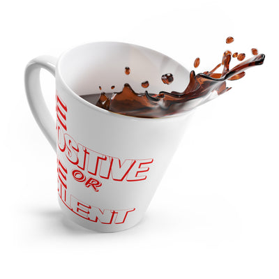 Be Positive-Silent-Latte Mug, 12oz