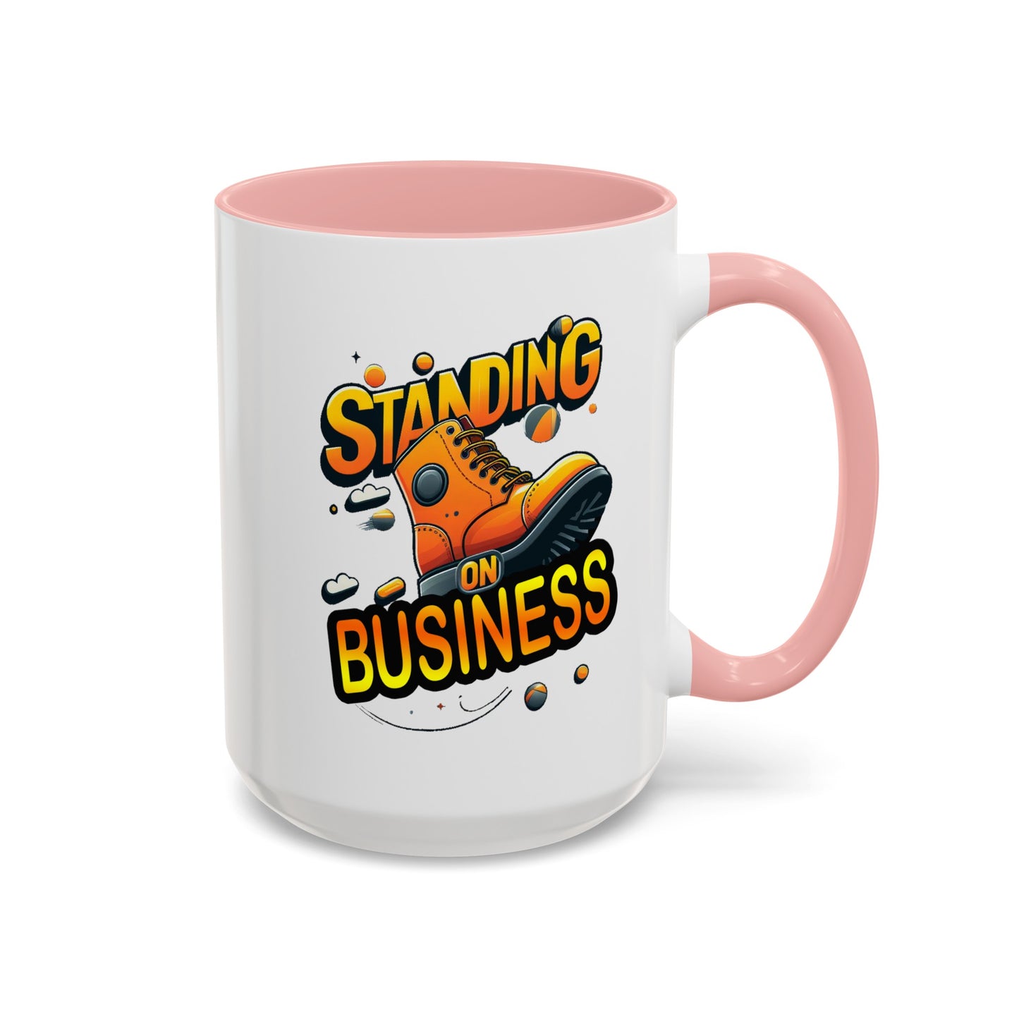 Standing on Business-Tim Boot-Accent Coffee Mug (11, 15oz)