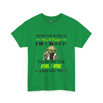 Crazy Yoda-Heavy Cotton Classic Tee