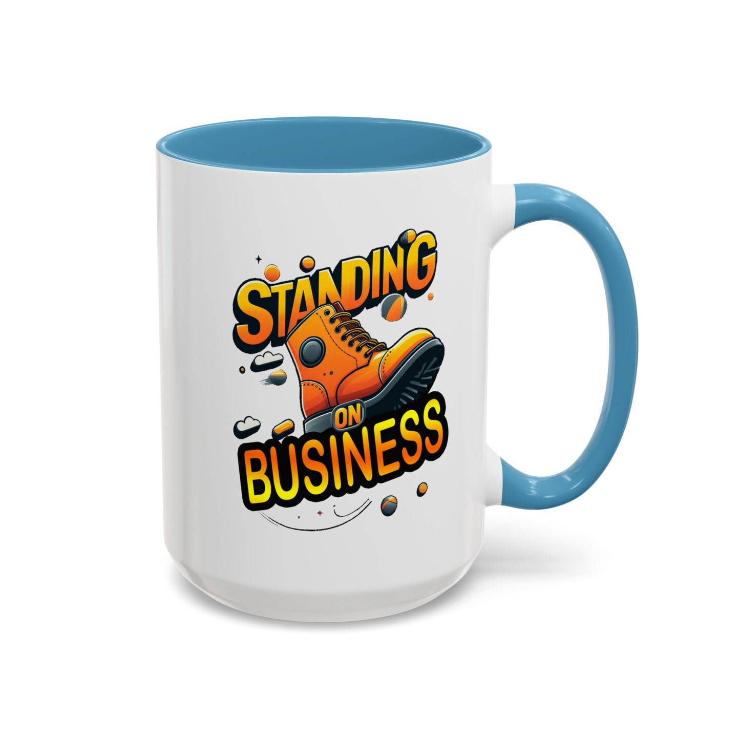 Standing on Business-Tim Boot-Accent Coffee Mug (11, 15oz)