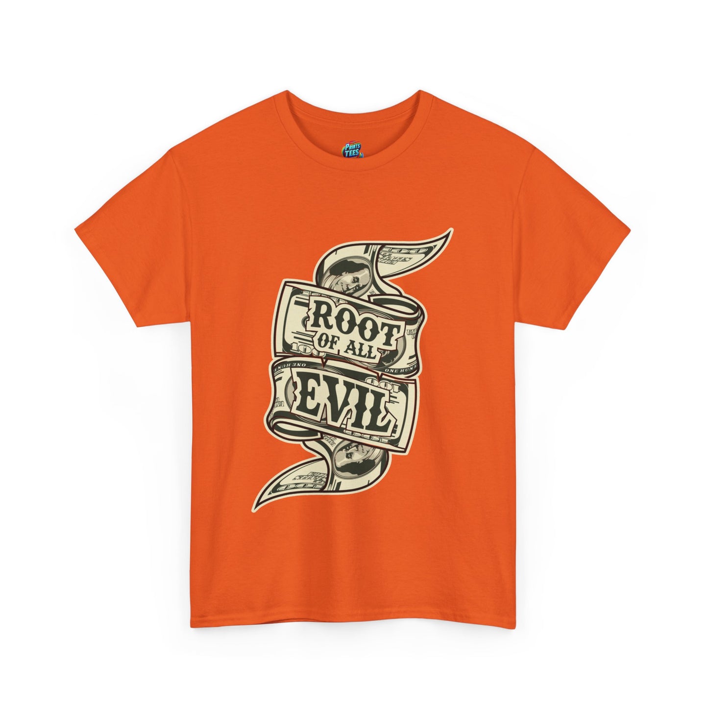 Root of Evil-Money-Heavy Cotton Classic Tee