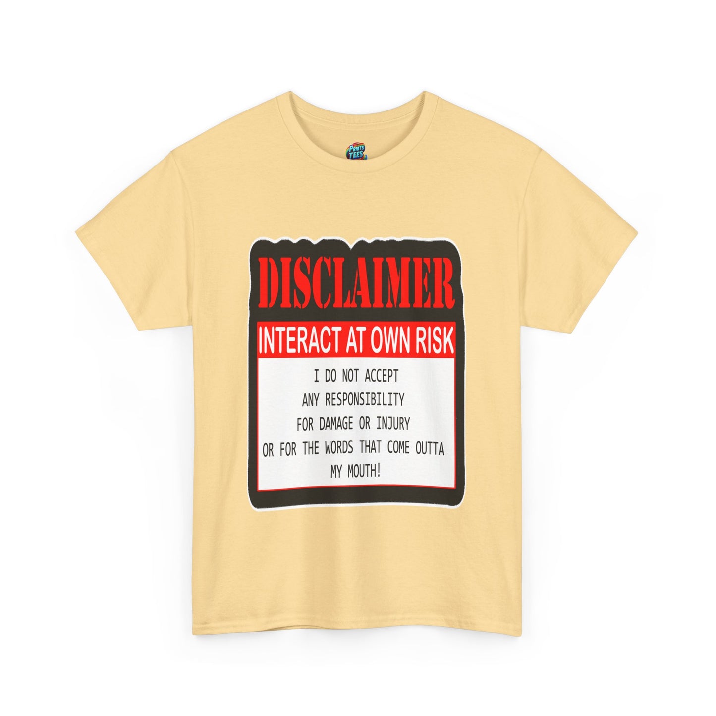 Interact at Own Risk-Heavy Cotton Classic Tee