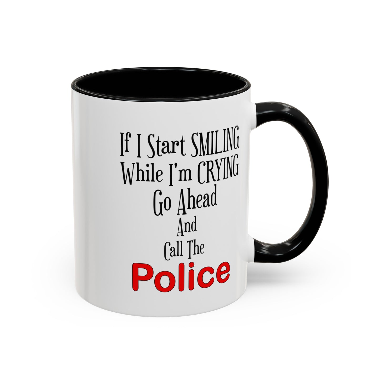 Smiling-Crying-Accent Coffee Mug (11, 15oz)