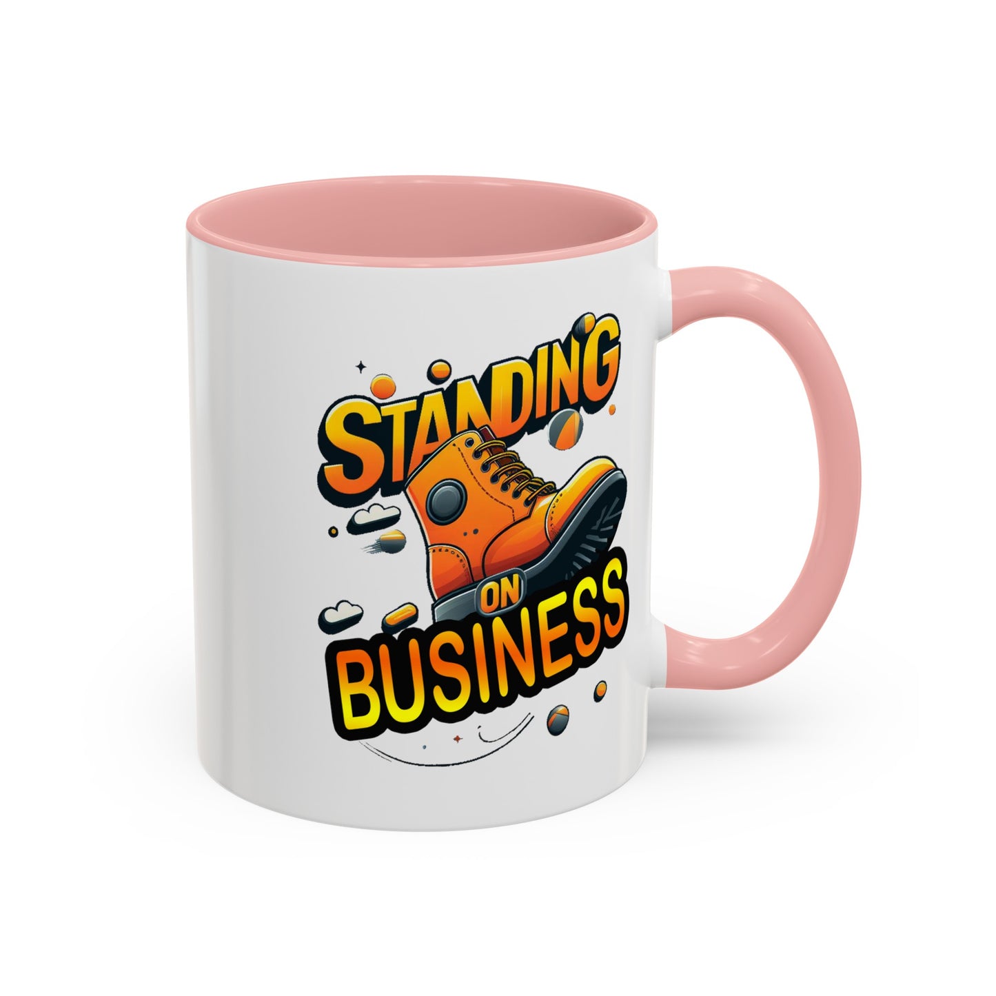 Standing on Business-Tim Boot-Accent Coffee Mug (11, 15oz)