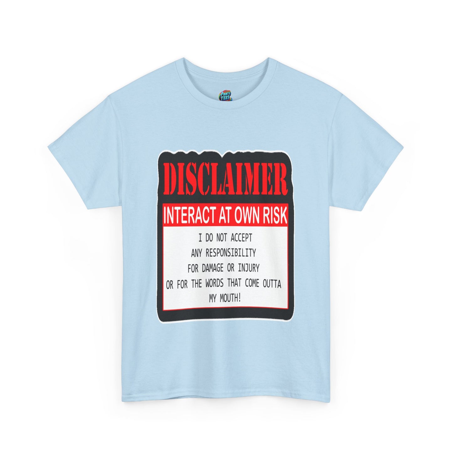 Interact at Own Risk-Heavy Cotton Classic Tee