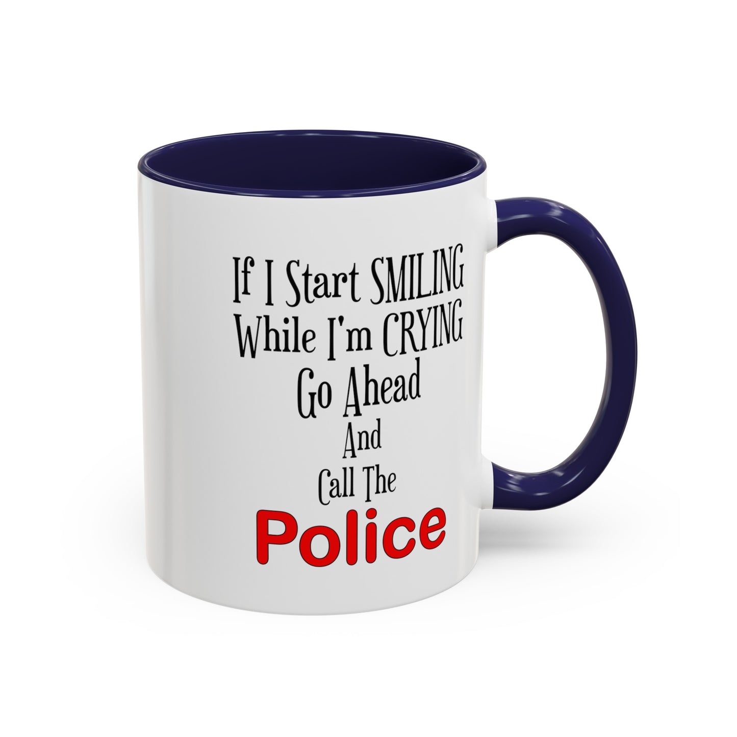 Smiling-Crying-Accent Coffee Mug (11, 15oz)