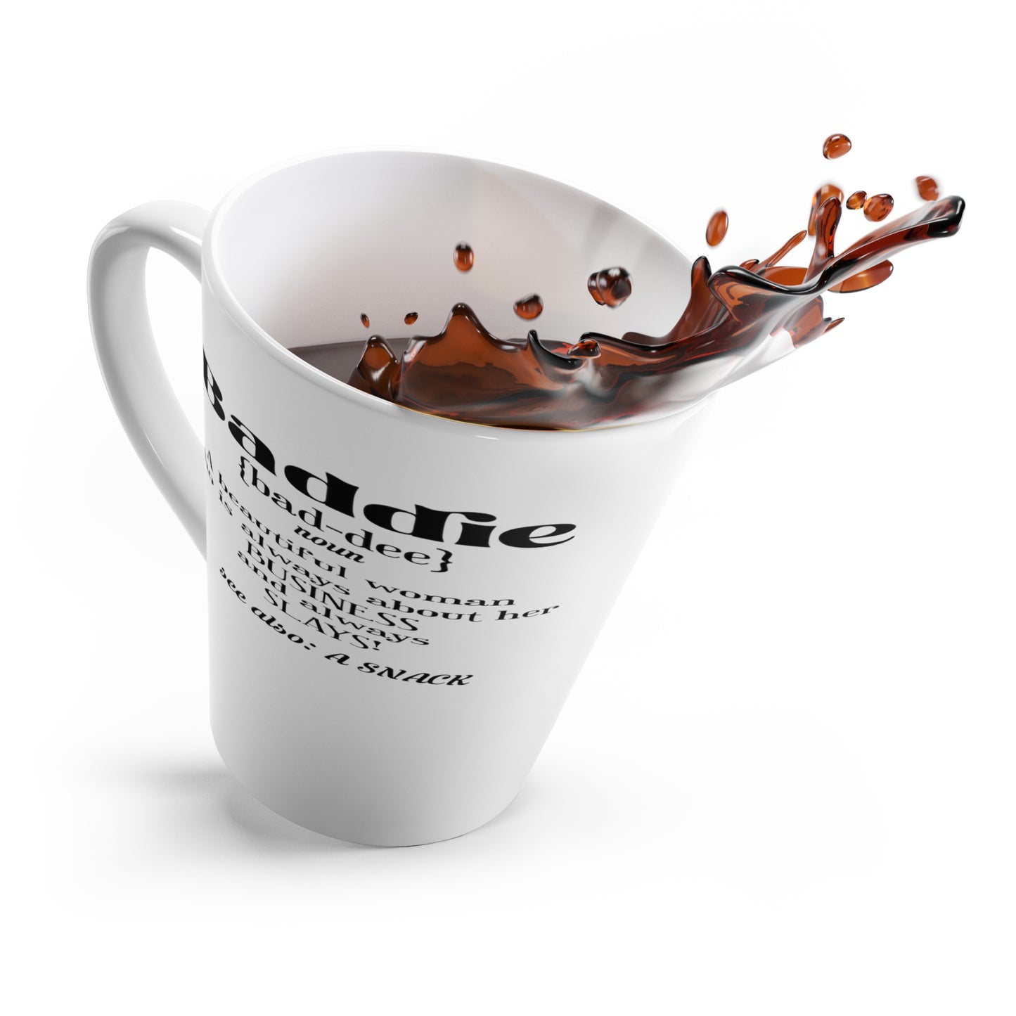 Baddie Definition-Latte Mug, 12oz