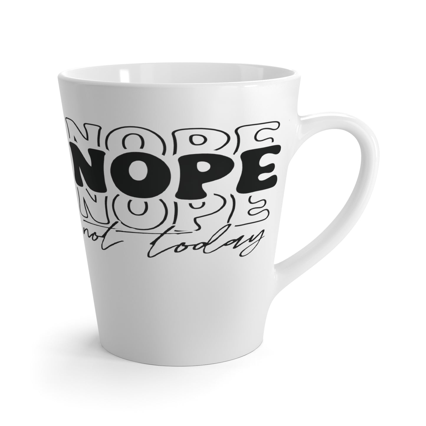 Nope-Latte Mug, 12oz