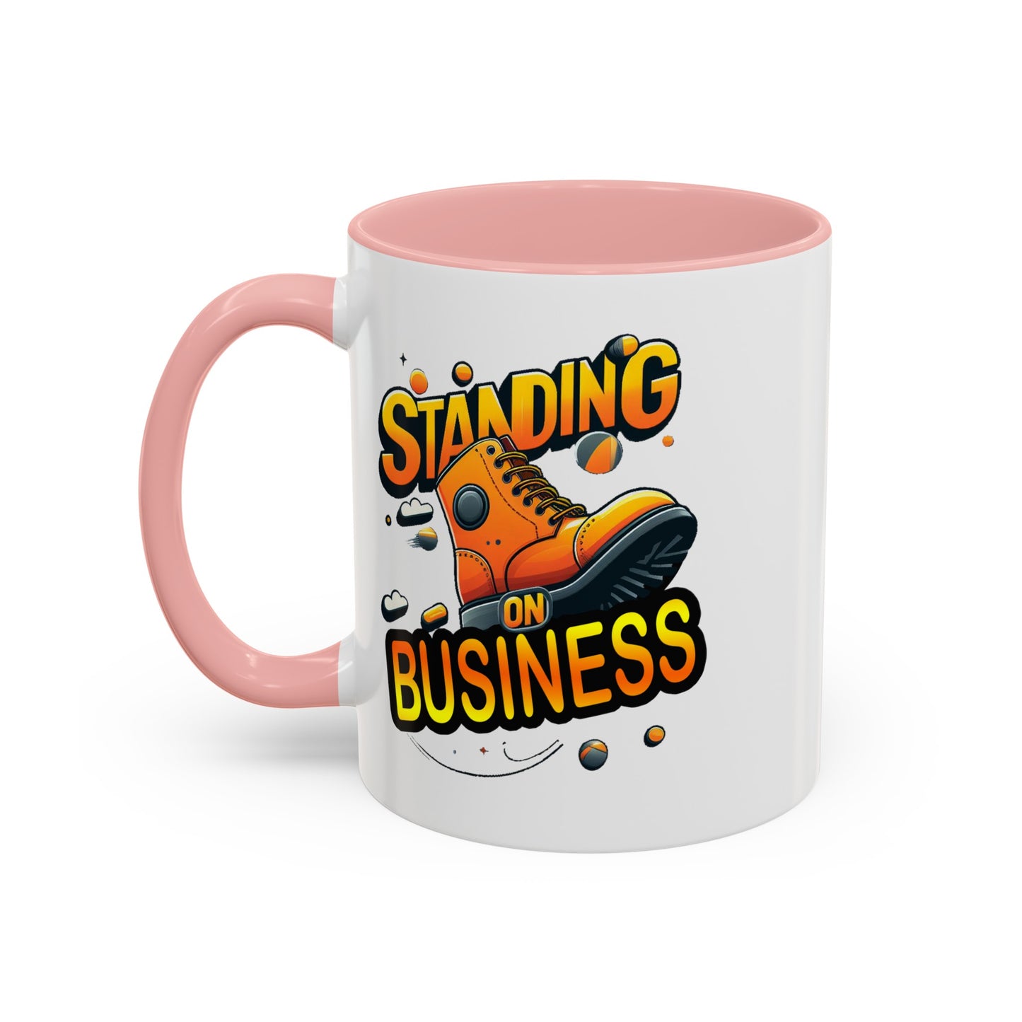Standing on Business-Tim Boot-Accent Coffee Mug (11, 15oz)