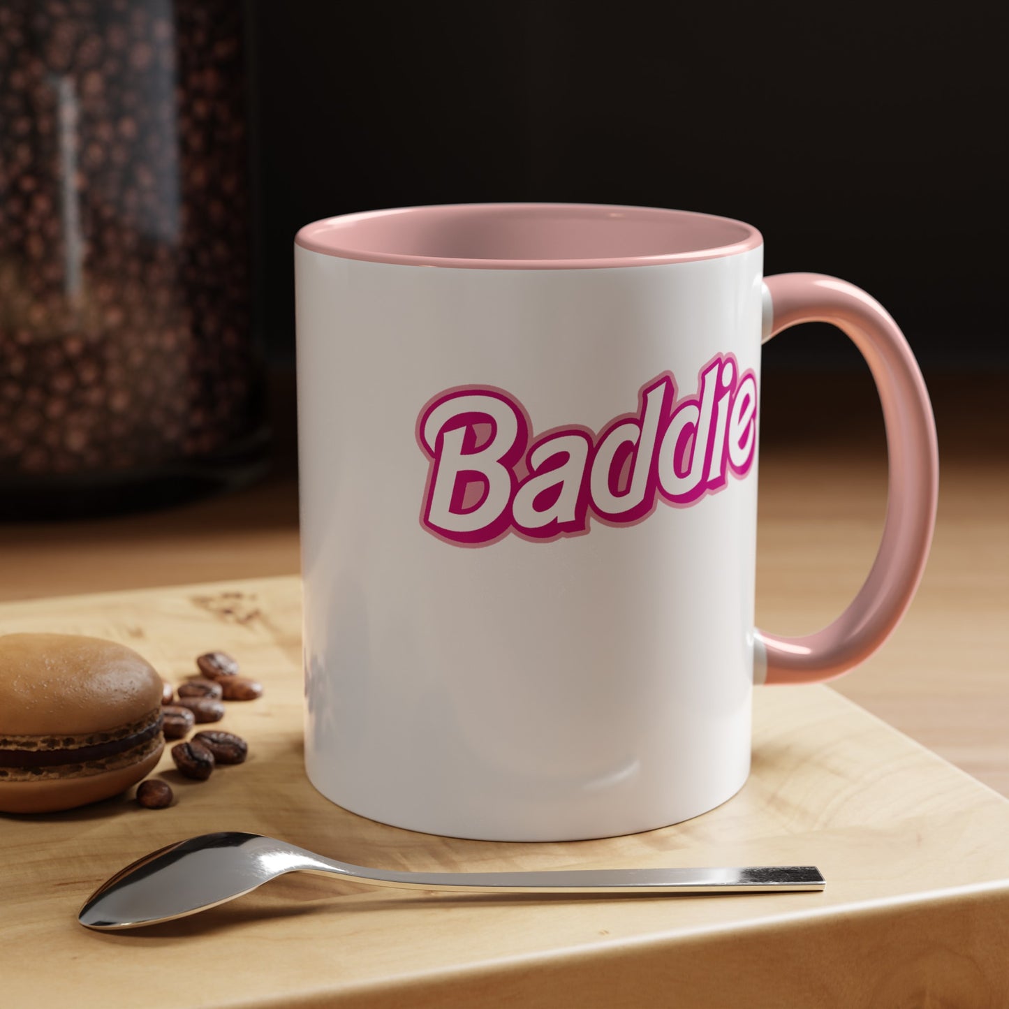 Pink Baddie-Accent Coffee Mug (11, 15oz)